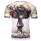 Hot selling New fashion Men's 3D apple/tree printing t shirt