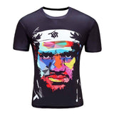 Hot selling New fashion Men's 3D apple/tree printing t shirt