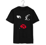 Kpop 2ne1 cl Same Bad Girl Eyelash Red Lips Print T Shirt