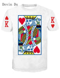 Summer Style Hip Hop T Shirt Men/women Playing Cards Print 3d T Shirt