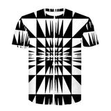 Devin Du Black And White Vertigo Hypnotic Printing T Shirt