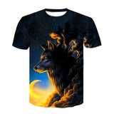 Newest 3D Print Lightning lion Cool T-shirt