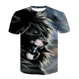 Newest 3D Print Lightning lion Cool T-shirt