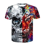 Newest 3D Print Lightning lion Cool T-shirt