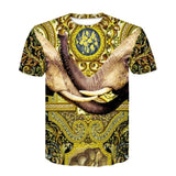 Newest 3D Print Lightning lion Cool T-shirt