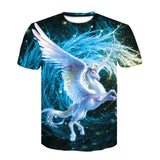 Newest 3D Print Lightning lion Cool T-shirt