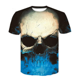 New Fashion Brand T-shirt Hip Hop 3d color Skulls Harajuku Animation