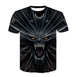 New Fashion Brand T-shirt Hip Hop 3d color Skulls Harajuku Animation