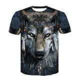 Devin Du 2018 Newest Harajuku Wolf 3D Print Cool T-shirt