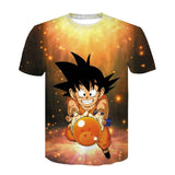 Dragon ball cartoon T-shirt sweater leisure child Goku 3D T-shirt
