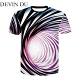Black And White Vertigo Hypnotic Printing T Shirt