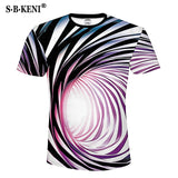 Black And White Vertigo Hypnotic Printing T Shirt