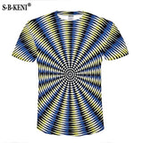 Black And White Vertigo Hypnotic Printing T Shirt