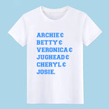 riverdale archi e betty veronica jughead cheryl t shirt