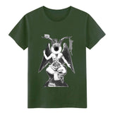 Eyeskeptic baphomet with cats t shirt