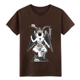 Eyeskeptic baphomet with cats t shirt