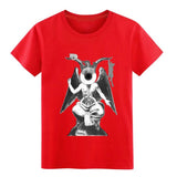 Eyeskeptic baphomet with cats t shirt