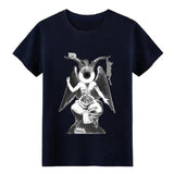 Eyeskeptic baphomet with cats t shirt