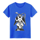 Eyeskeptic baphomet with cats t shirt