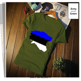 Custom Estonia T-Shirt Funky Plus Size 3xl Men's Tshirt